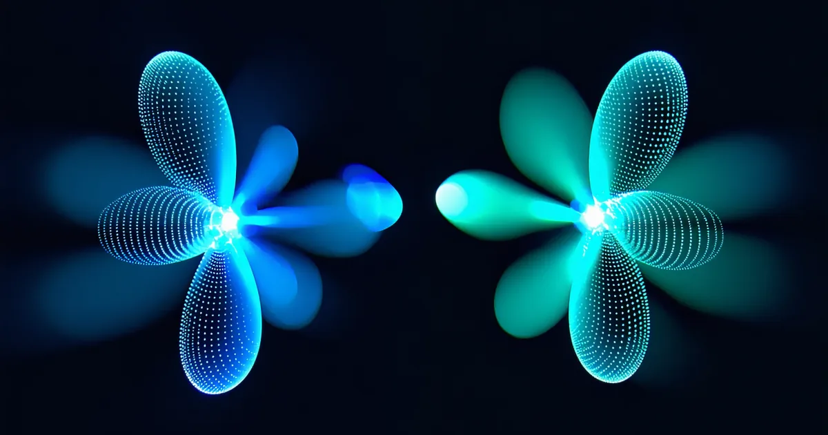 Abstract molecular orbital diagram illustrating broken-symmetry DFT for open-shell singlets